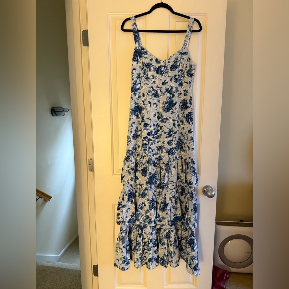 Abercrombie & Fitch Drama Ruffled Tiered Gown, Size M